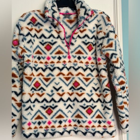 Eddie Bauer Jackets & Blazers - Eddie Bauer Multicolor Fuzzy Pullover